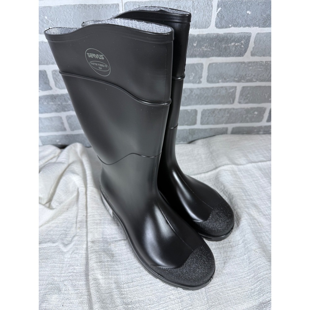 Servus 18822 Mens Black PVC Waterproof Knee High Work Boots EH Rated‎ Size 11 - Picture 2 of 7